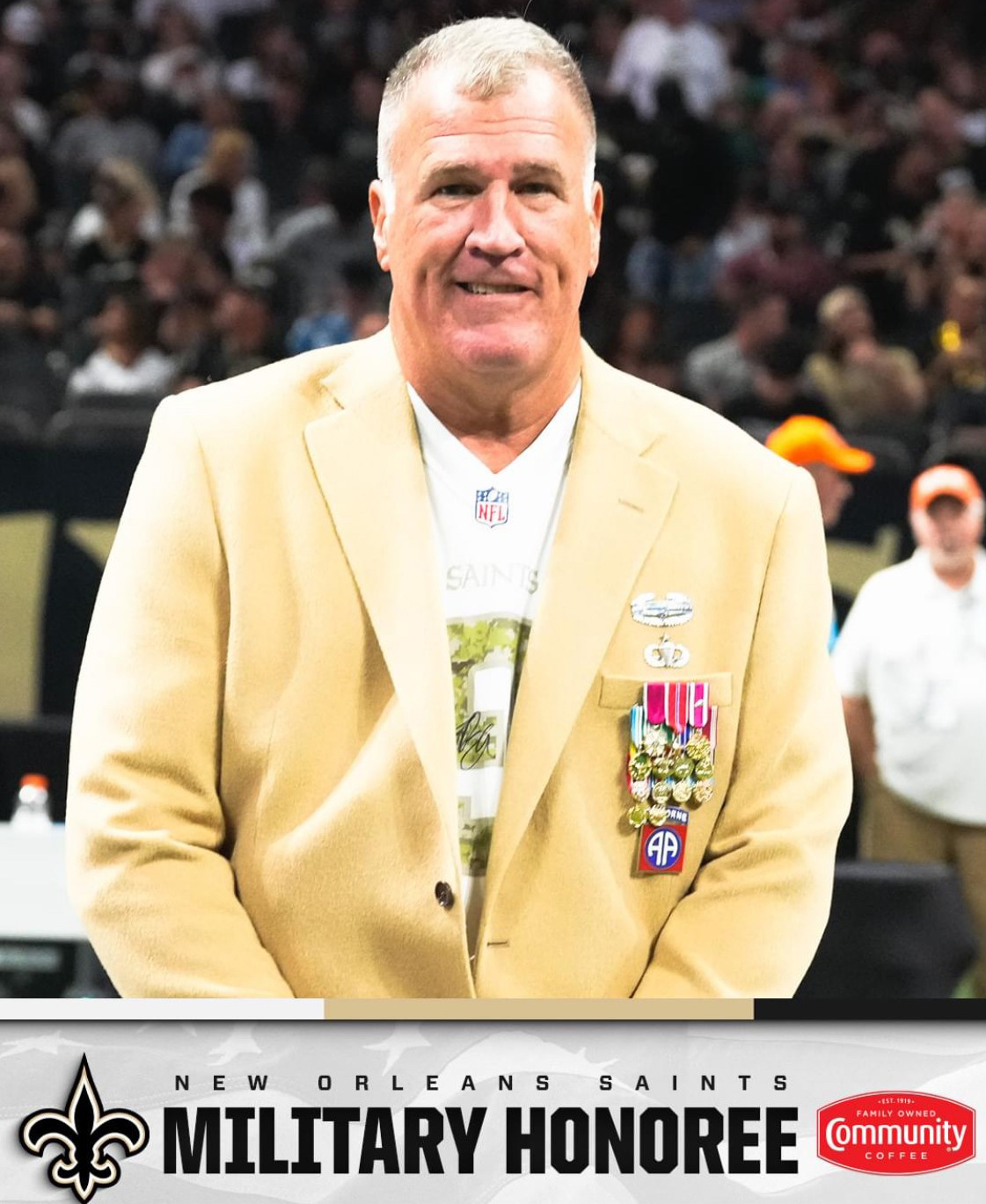 Kevin Kelly of Sipcam Agro Solutions Honored During New Orleans Saints “Military Moment”